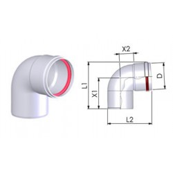 Tricox Alu könyök 100mm 87°