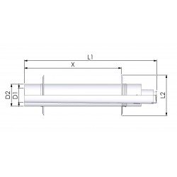 Tricox PPs/Alu parapet 80/125mm 2db takaró lemezzel