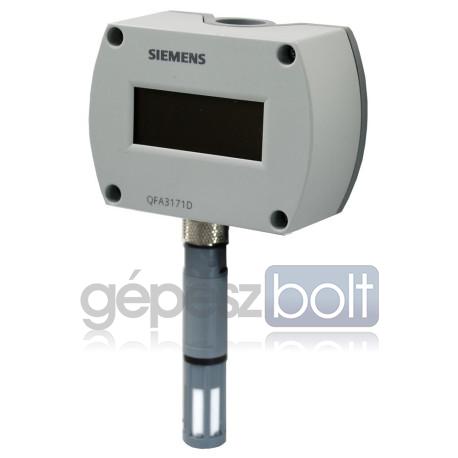 Siemens QFA3160D Kombinált teremérzékelő páratartalom és hőmérséklet érzékelő 2 x DC 0...10 V LCD kijelzővel