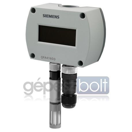 Siemens QFA4171D Hitelesített teremérzékelő kombinált páratartalom és hőmérséklet érzékelő 2 x 4…20mA LCD kijelzővel