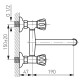 Ferro STANDARD fali mosogató csaptelep kifolyócső 170 mm